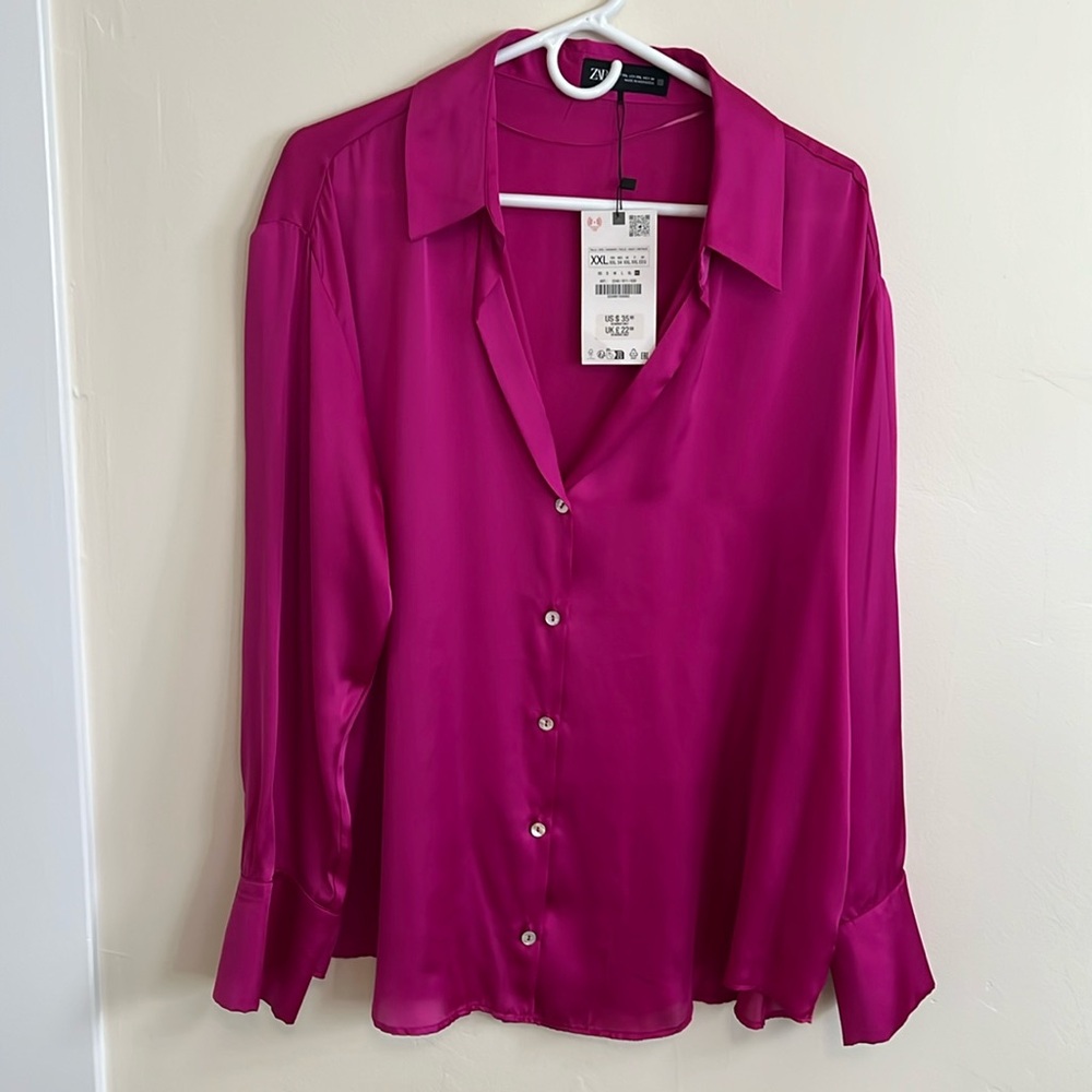 🌺NWT🌺 ZARA Sateen Blouse